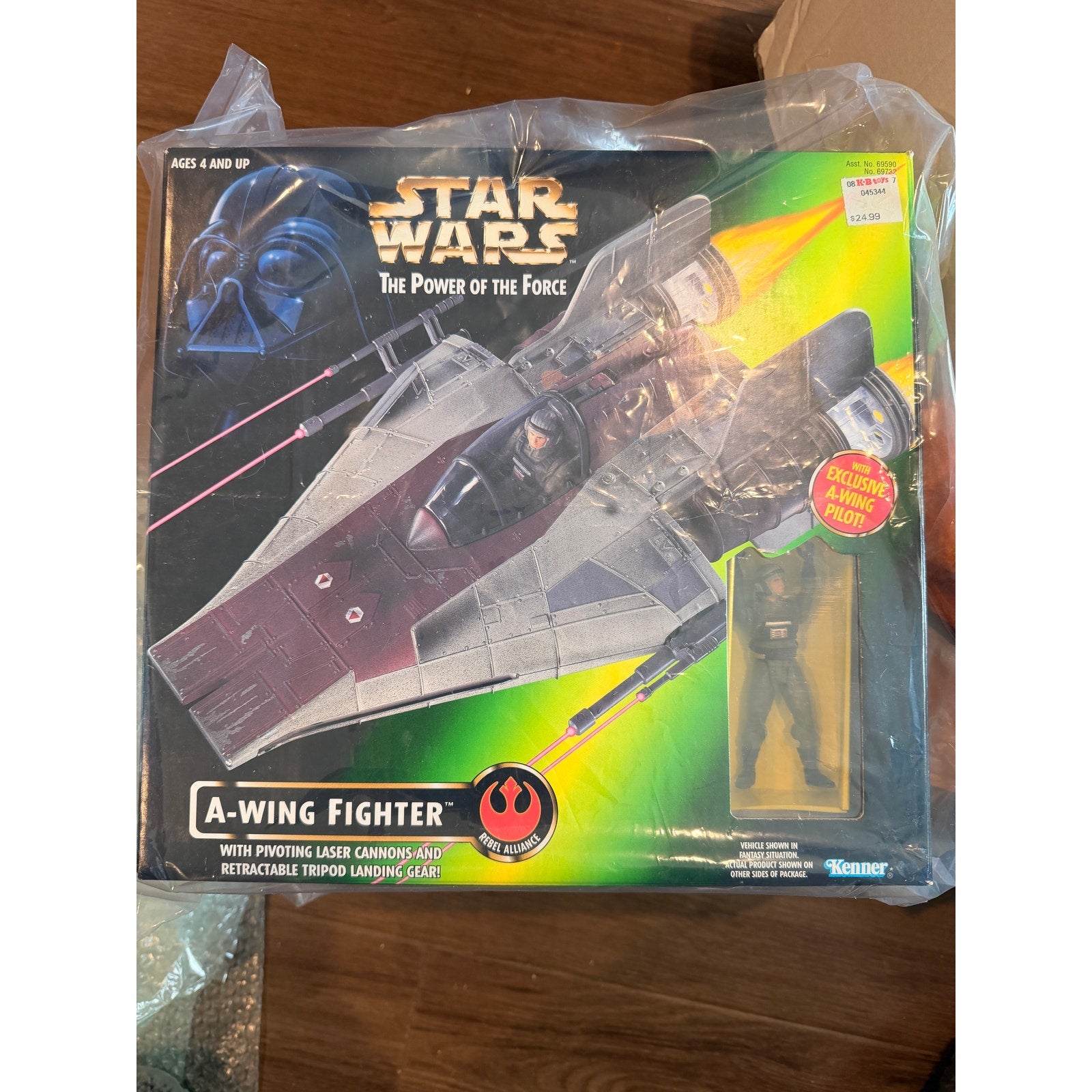 Star Wars Power of the Force A-WING FIGHTER W/ PILOT POTF2 1997 Return of Jedi