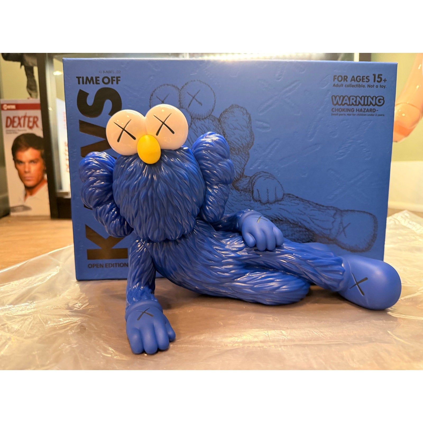 KAWS Time Off Vinyl Figure Blue Brand New