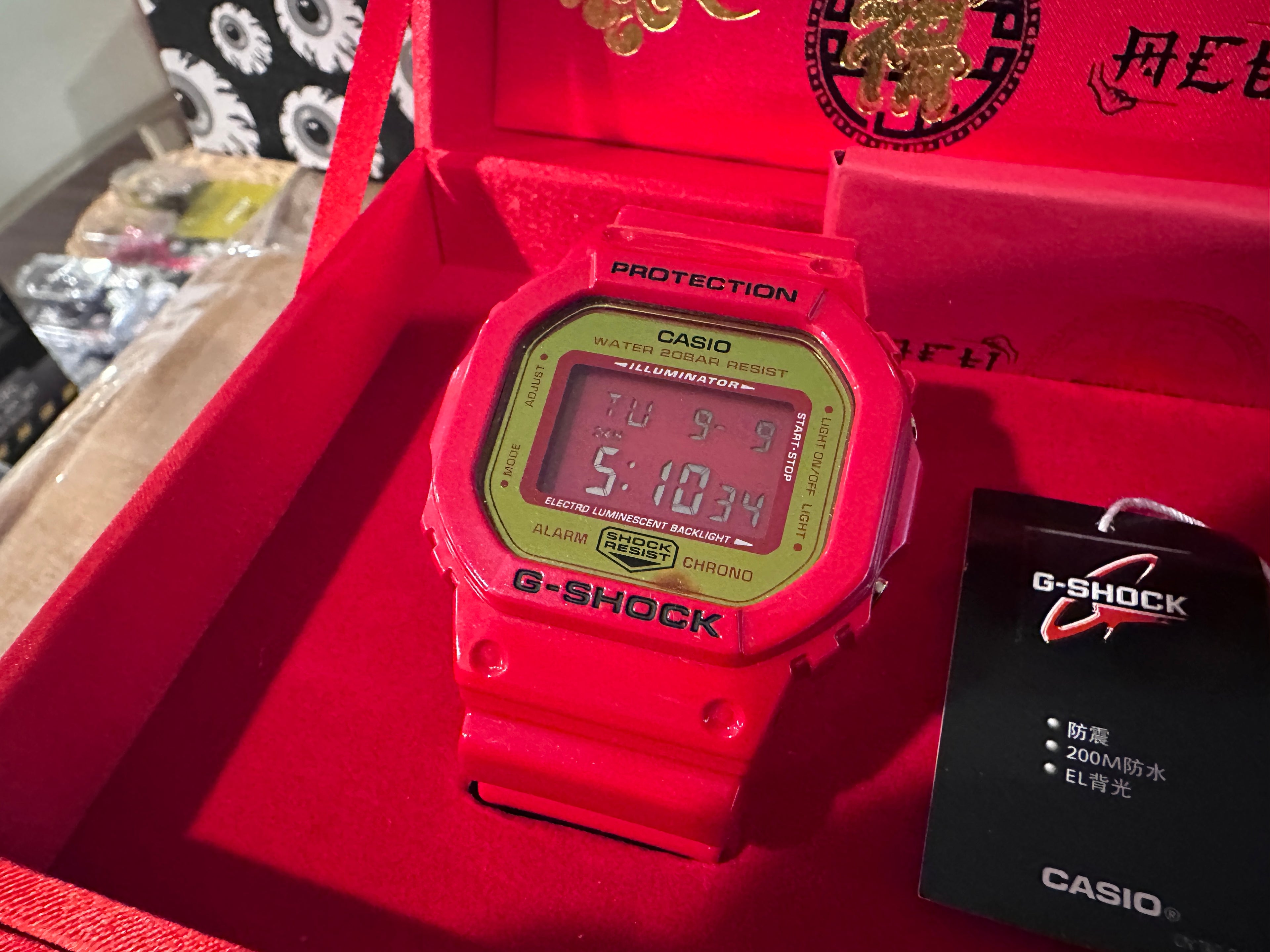 G-Shock/China Limited/Dw-5600/Zodiac/Speed/Bearbrick/With Box/Red