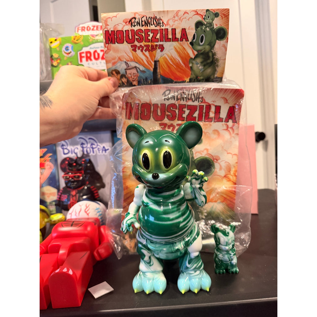 Ron English Mousezilla Green Sofubi Figure -NOS