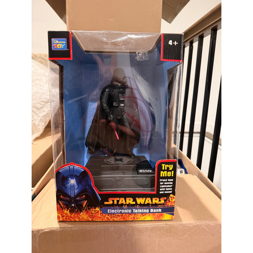 NIB 1997 Thinking Toy Star Wars Electronic Talking Bank Earth Vader