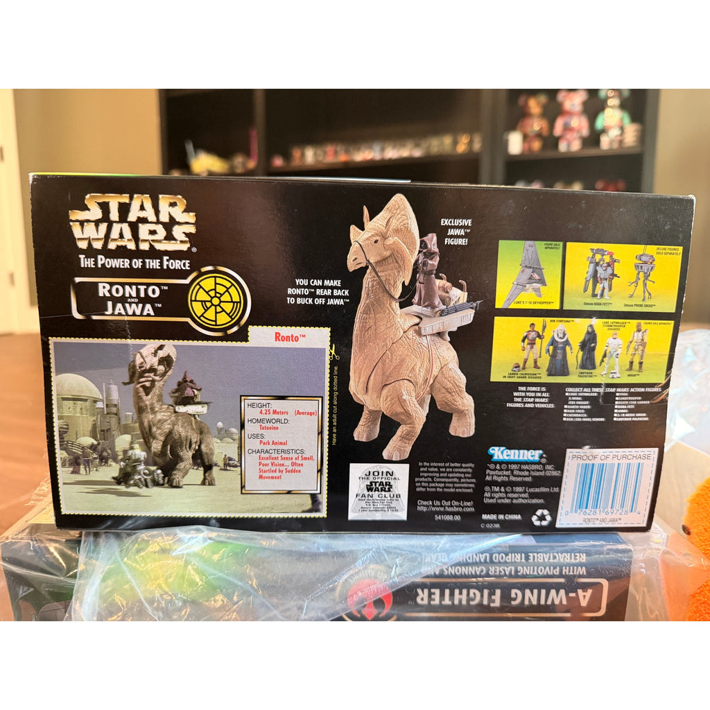 Star Wars Power of the Force Ronto and Jawa New in Box 1997 - Dinged Corners
