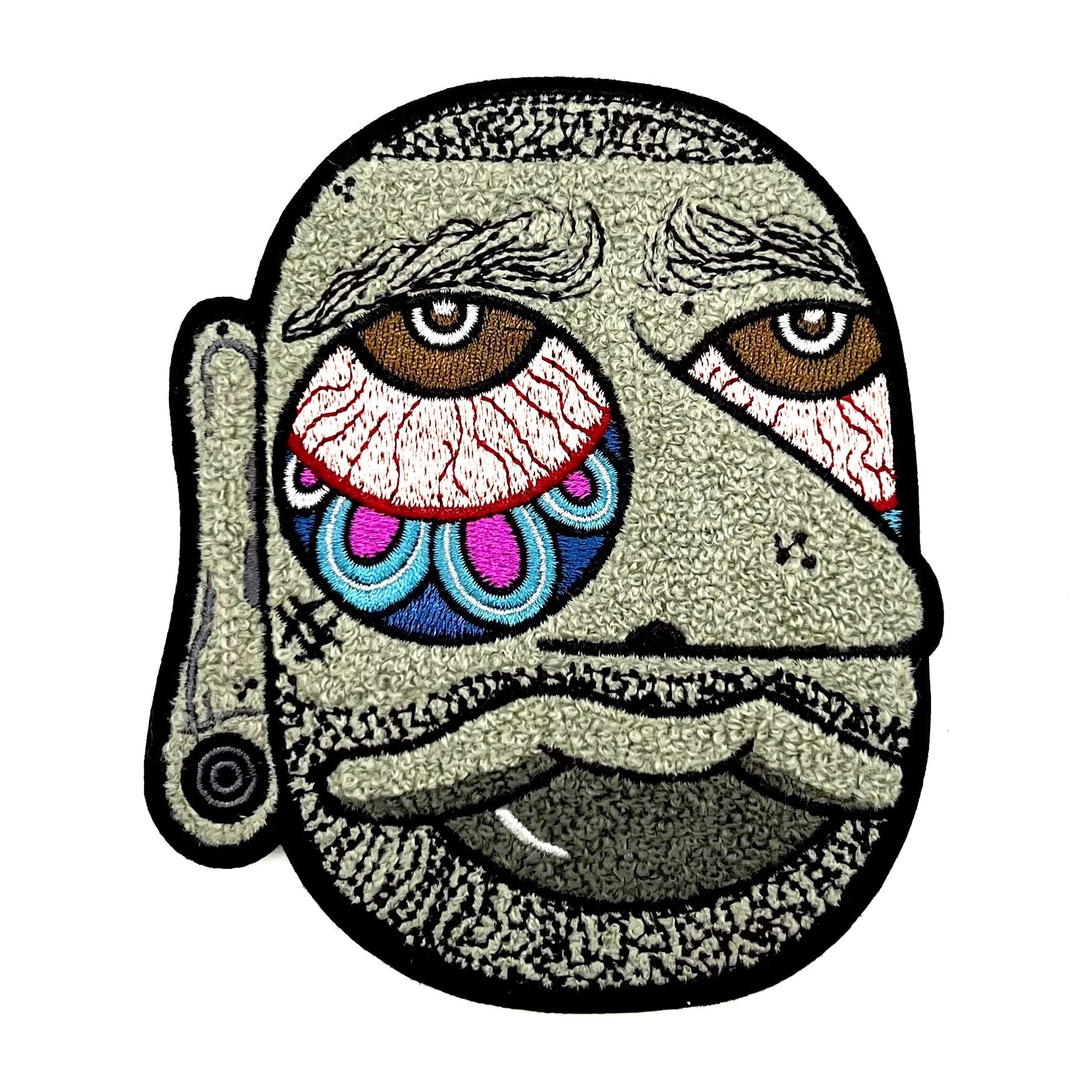 Blanco Chenille Patch