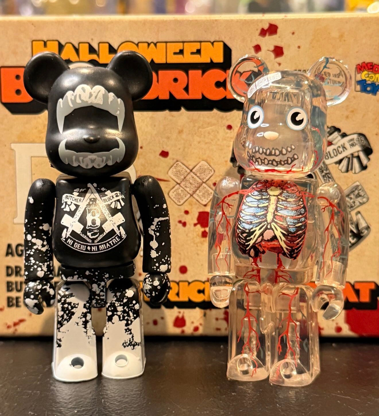 Bearbrick 2008 Halloween Butcher block set
