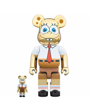 Bearbrick Spongebob Gold Chrome 100% & 400% Set