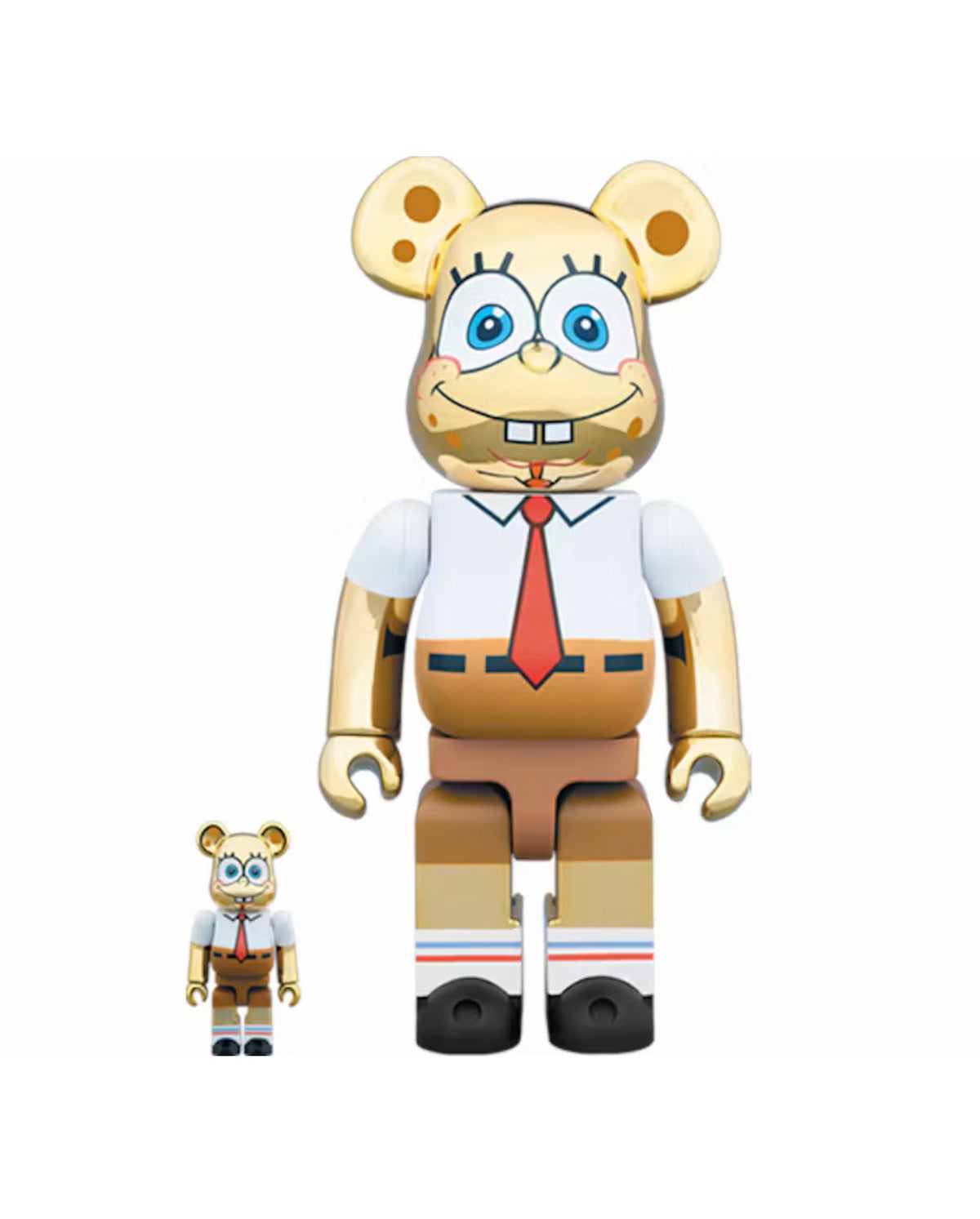 Bearbrick Spongebob Gold Chrome 100% & 400% Set
