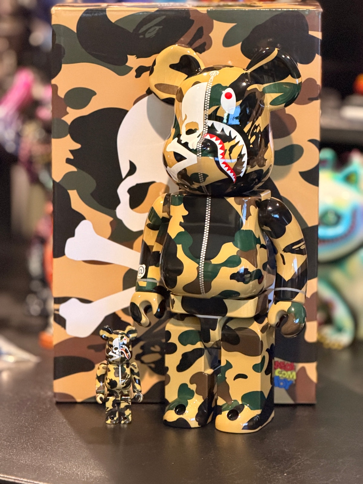 Bearbrick BAPE Mastermind 400/100 set Tan