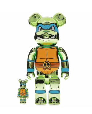 Bearbrick Teenage Mutant Ninja Turtles Leonardo Chrome 400/100 Set