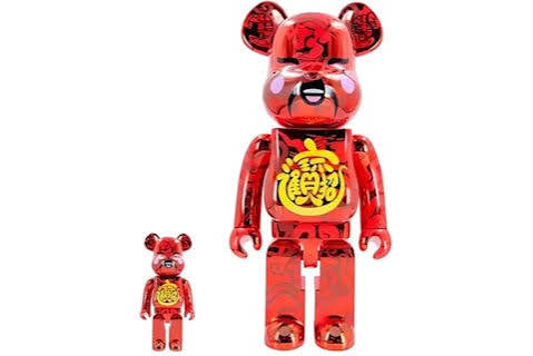 Bearbrick ACU God of wealth RED 400/100 Set