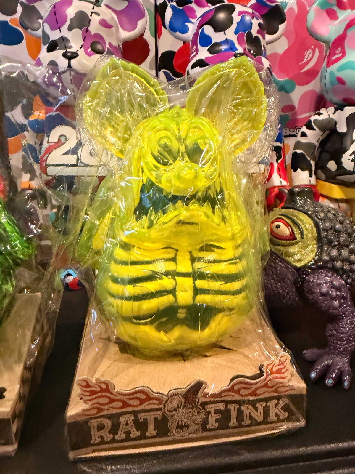 SecretBase Rat Fink Xray Yellow/Green clear