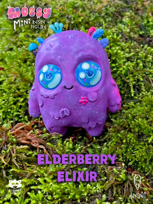 Mossy - The Mini Moss Spirit - ELDERBERRY ELIXIR by Mumbot