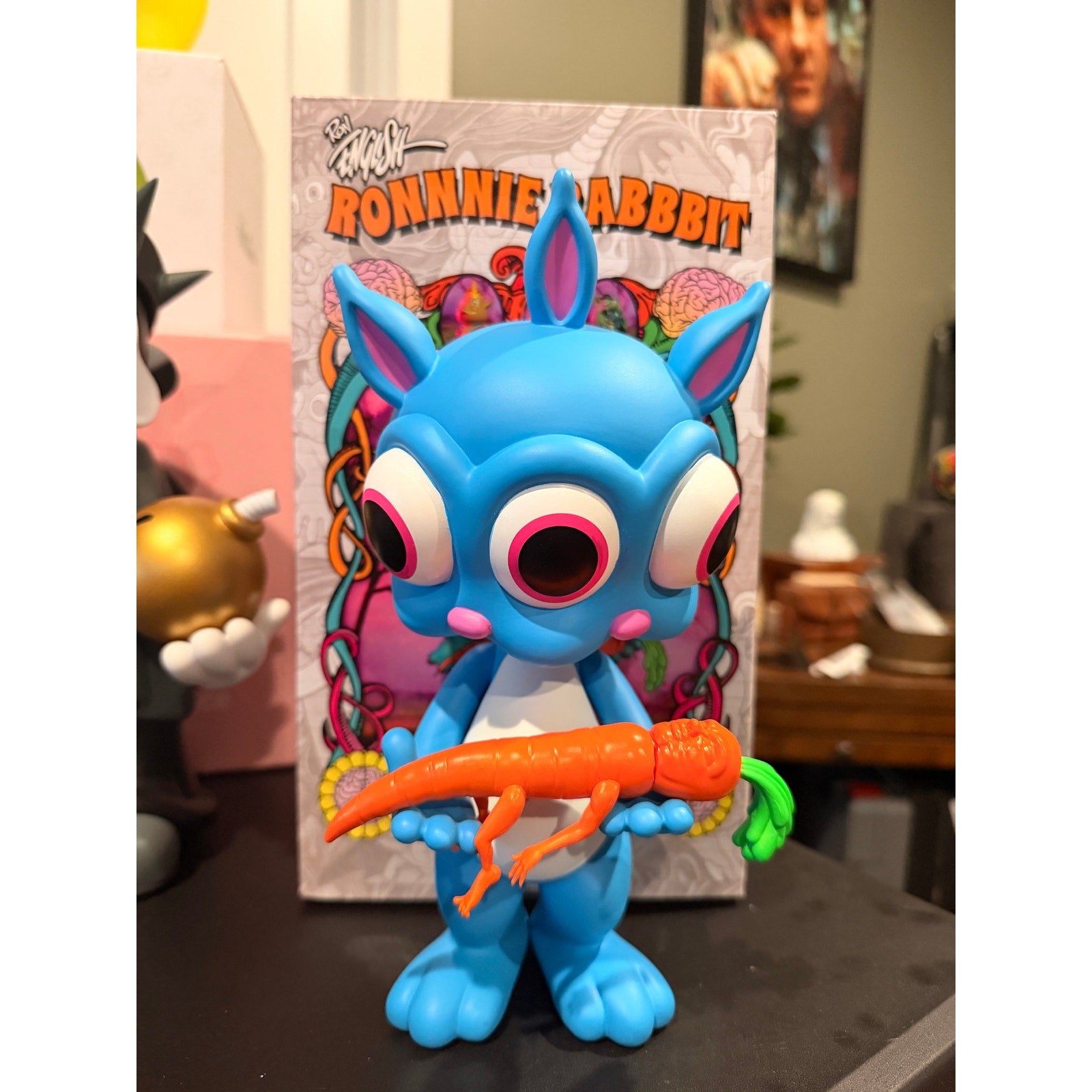 Ron English 8 inch Ronnie Rabbit Blue Popaganda figure Limited Edition