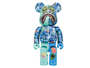 Bearbrick x Steven Harrington x BAPE Shark 400% ONLY and box - Blue